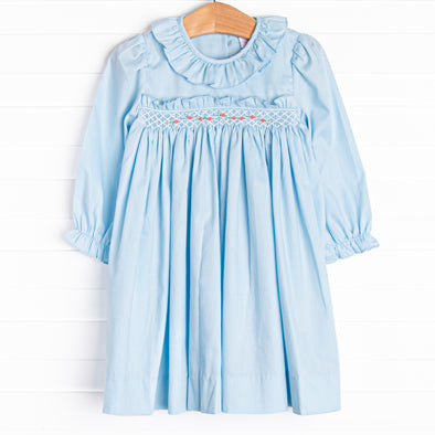 Timeless Treasures Smocked Dress, Blue