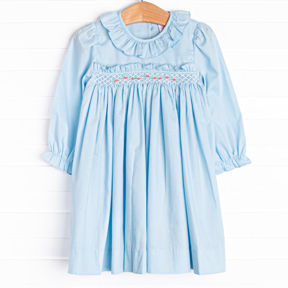 Timeless Treasures Smocked Dress, Blue
