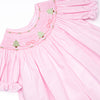 Spruced Up Scallops Smocked Romper, Pink