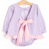 Triple Scoop Applique Diaper Set, Purple