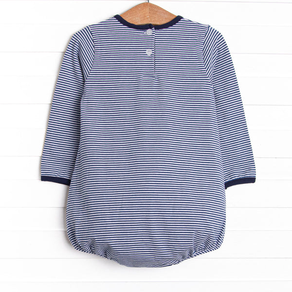 Noah Long Sleeve Pocket Bubble, Navy Stripe