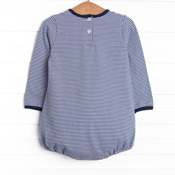 Noah Long Sleeve Pocket Bubble, Navy Stripe