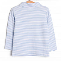 Pups and Paws Pima Embroidered Shirt, Blue