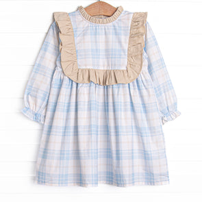 Picture Perfect Plaid Dress, Blue