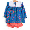 Cherry Cordial Diaper Set, Blue