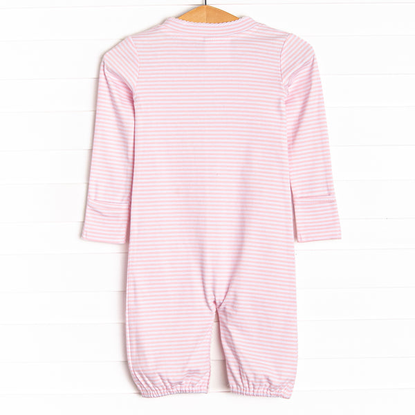 Striped Converter Gown, Pink