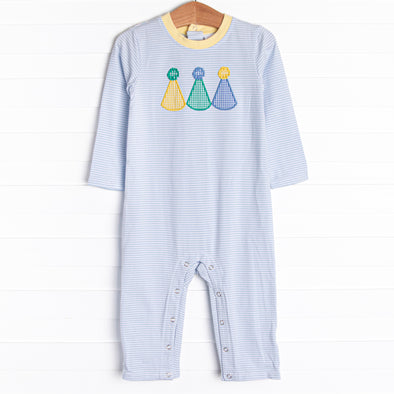 Party Favor-ites Applique Romper, Blue