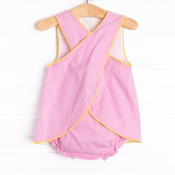 Friendly Fish Applique Diaper Set, Pink