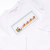 St. Nick's Sleigh Smocked Pant Set, Blue