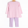 Party Favor-ites Applique Legging Set, Pink
