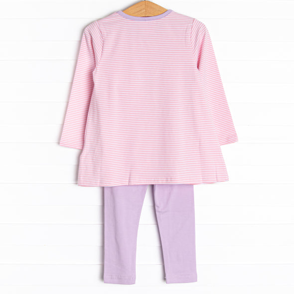 Party Favor-ites Applique Legging Set, Pink