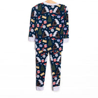 Christmas Express Bamboo Pajama Set, Navy