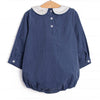 Pointer Pup Applique Bubble, Navy Corduroy