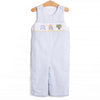Amusement Park Adventures Smocked Long Jon Jon, Blue Seersucker