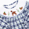 Waddles and Wags Smocked Bishop Dress, Blue