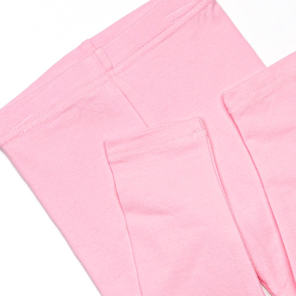 Corner Kick Cutie Applique Legging Set, Pink Stripe
