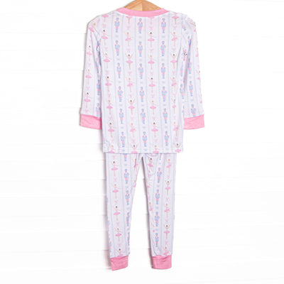Sugar Plum Soiree Bamboo Pajama Set, Pink