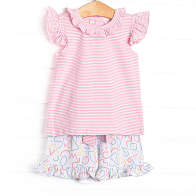 Counting Curriculum Short Set, Pink