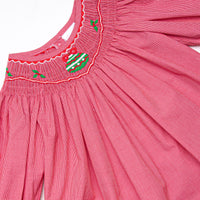 Ornamental Occasion Smocked Legging Set, Red Mini Gingham