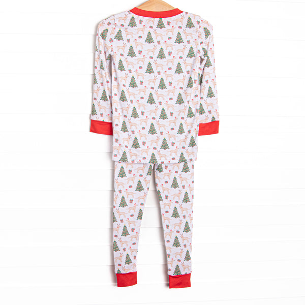 North Pole Pups Bamboo Pajama Set, Red