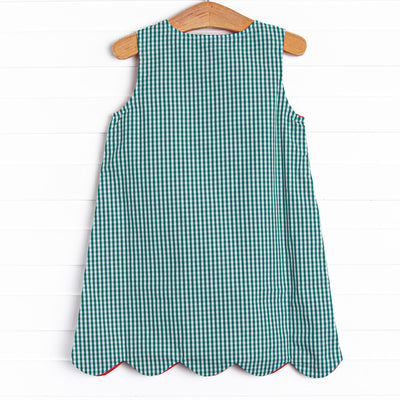 Deck the Halls Applique Dress, Green