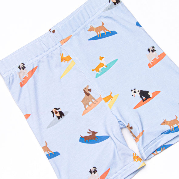 Ruff Tide Rider Boy Bamboo Pajama Short Set, Blue