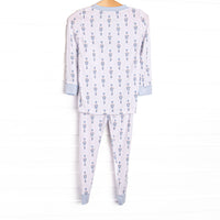 Sugar Plum Soldier Bamboo Pajama Set, Blue