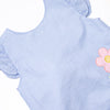 Sprout Up Spring Applique Ruffle Short Set, Blue