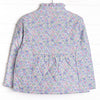Quilted Ruffle Coat, Blue Floral