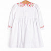 Going Steady Smocked Dress, White