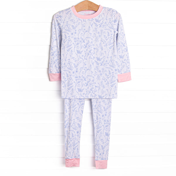 Timeless Toile Bamboo Pajama Set, Blue