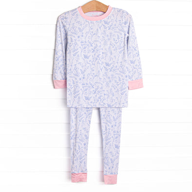 Timeless Toile Bamboo Pajama Set, Blue