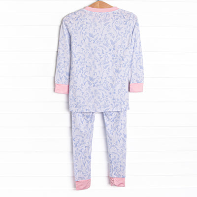 Timeless Toile Bamboo Pajama Set, Blue