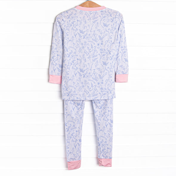 Timeless Toile Bamboo Pajama Set, Blue