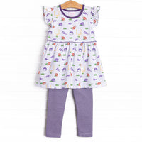 Go, Fight, Win Legging Set, Purple