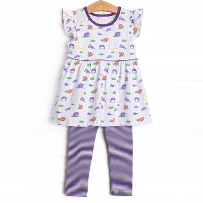 Go, Fight, Win Legging Set, Purple
