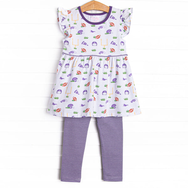 Go, Fight, Win Legging Set, Purple