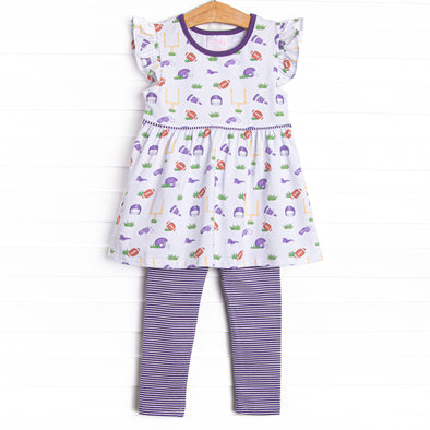 Go, Fight, Win Legging Set, Purple