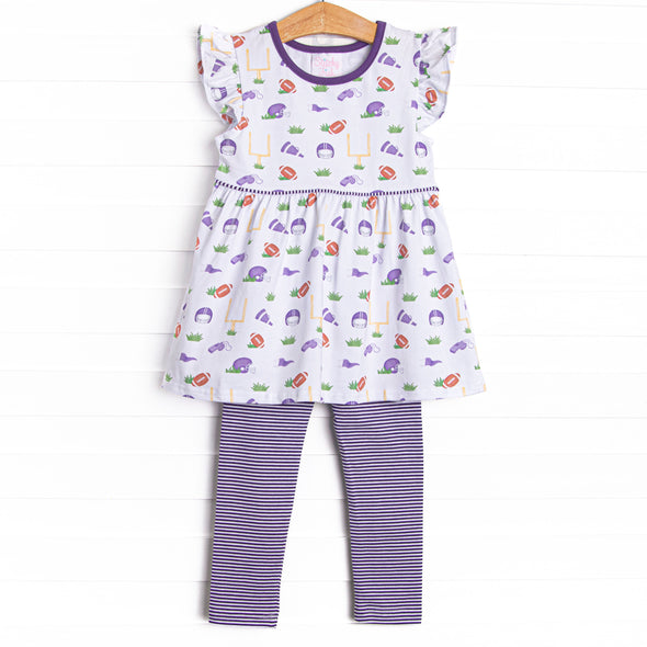 Go, Fight, Win Legging Set, Purple
