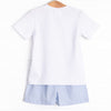 Little Mouse Trio Short Set, Blue Stripe