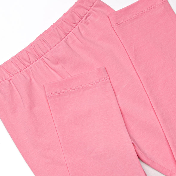 Adorned and Decorated Embroidered Legging Set, Pink