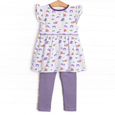 Go, Fight, Win Legging Set, Purple