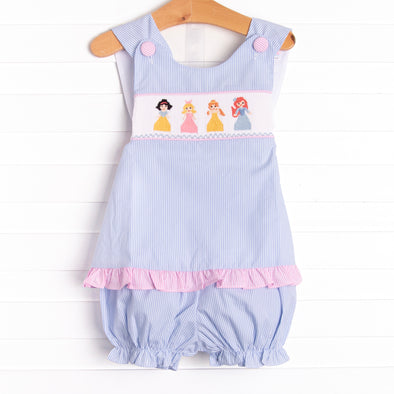 Princess Party Bloomer Set, Blue Stripe