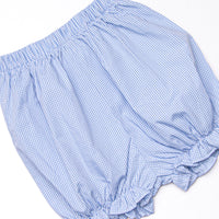 Darling Daisies Smocked Bloomer Set, Blue