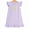 Wings in the Wind Applique Dress, Purple