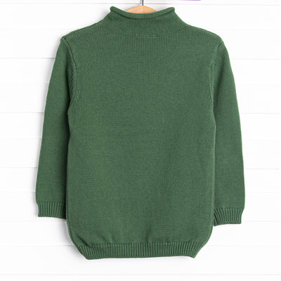 Rolled Neck Mallard Sweater, Green