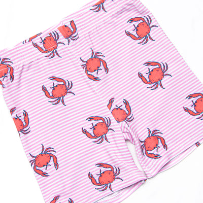 East Coast Crabs Bamboo Pajama Short Set, Pink