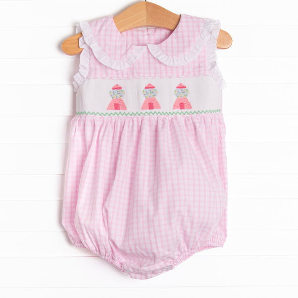 Gumball Gal Smocked Sleeveless Bubble, Pink