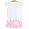 Go With the Flow Smocked Ruffle Short Set, Pink