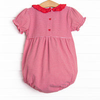 Annie Puff Sleeve Bubble, Red